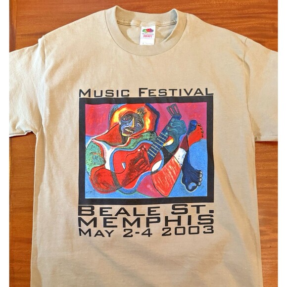 2003 Beale‎ St Music Festival Memphis T Shirt Size Med. George Hunt Blues Art - Picture 1 of 7